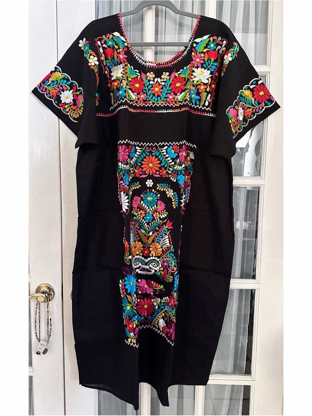 Mexican Embroidered Dress 100% Cotton